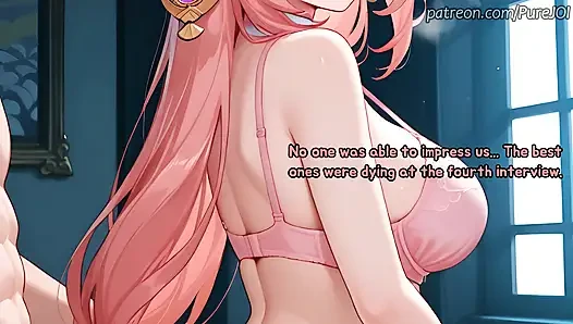 Pass 5 interviews with Genshin Impact girls to get a job (Sex JOI)