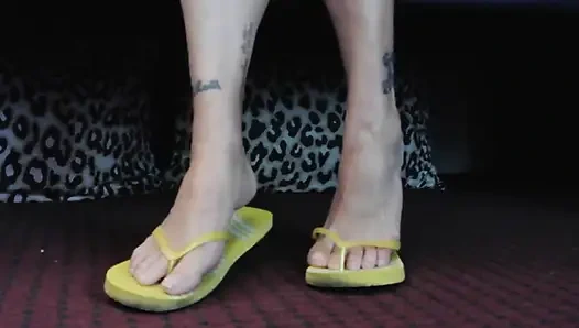 Желтые филиппинки шлепанцы без польской игры с обувью