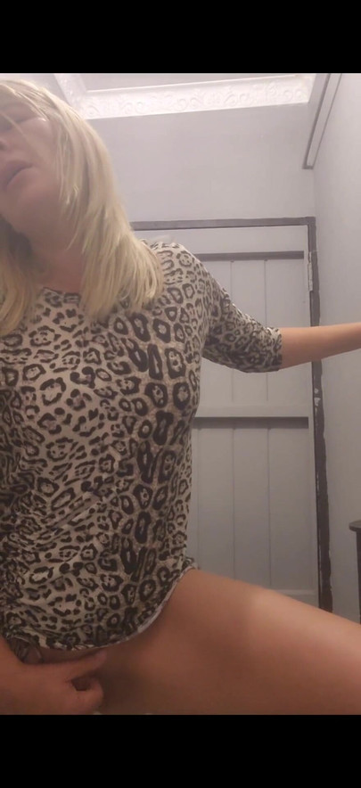 Must-share moment from "Cute blonde fingering her pussy in bar public bathroom"