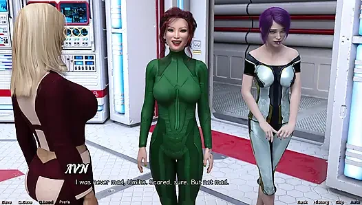 Terdampar di luar angkasa - tante penari striptis pamer toket besarnya