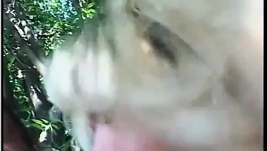 Huge tits blonde outdoor fuck