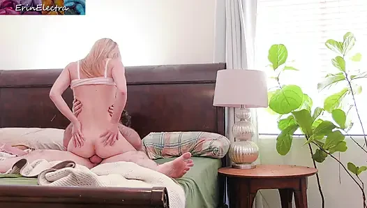 Stay home stepmom helps horny stepson enjoy himself inside her small tight pussy
