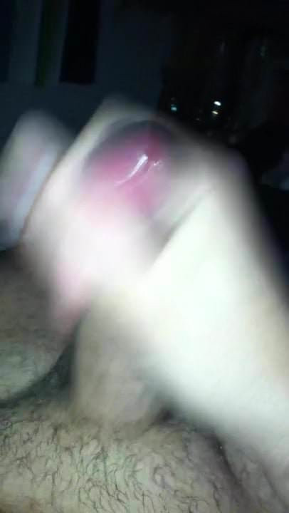 jerking my fat uncut cock and cumming
