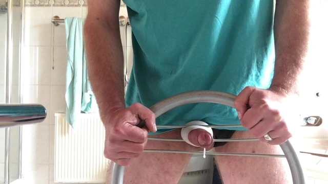 Fucking a chair with cumshot