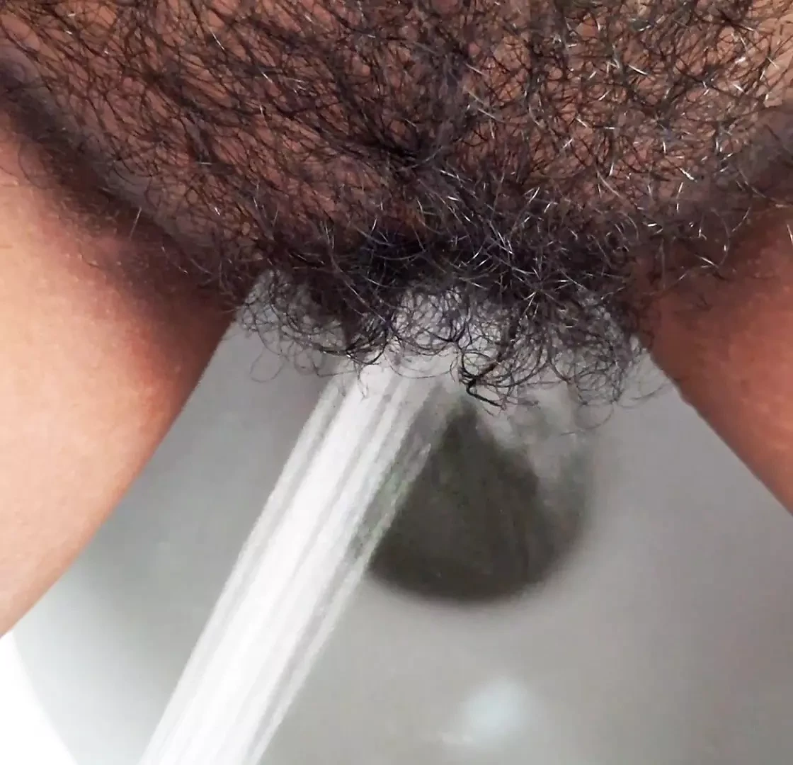 Pissing in bathroom and hardly Squirting Orgasm then moaning