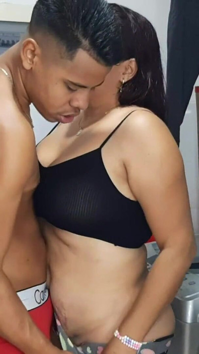 Hot Colombian stepmom with natural tits is seduced by her stepson | Clip 1