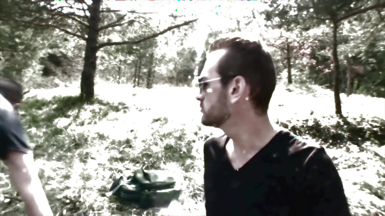Fucked by two masked machos behind a disused factory