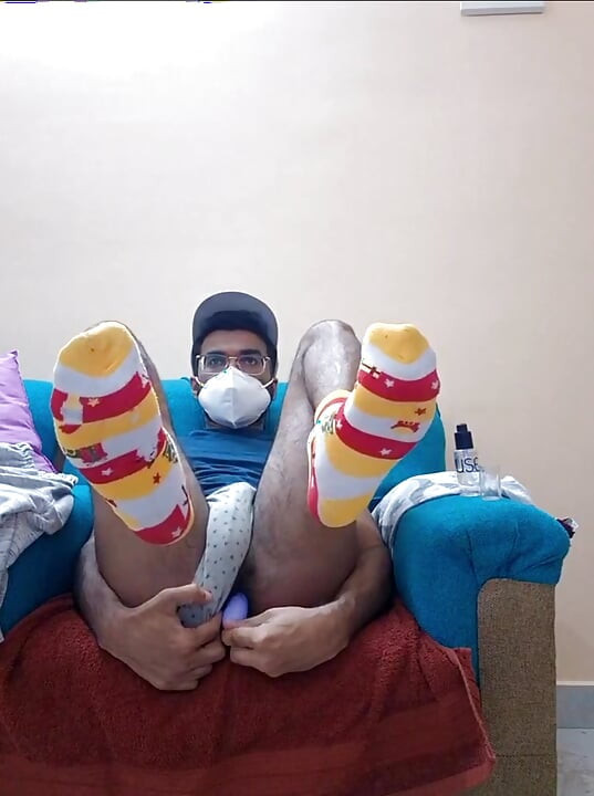 Desi handsome indian webcam anal toy fucks the piss out of him uncontrollably pissing in underwear and cumshot bottomless naked