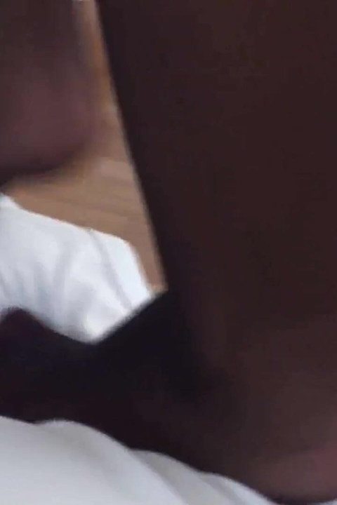 Asian black stockings feet flatten his face