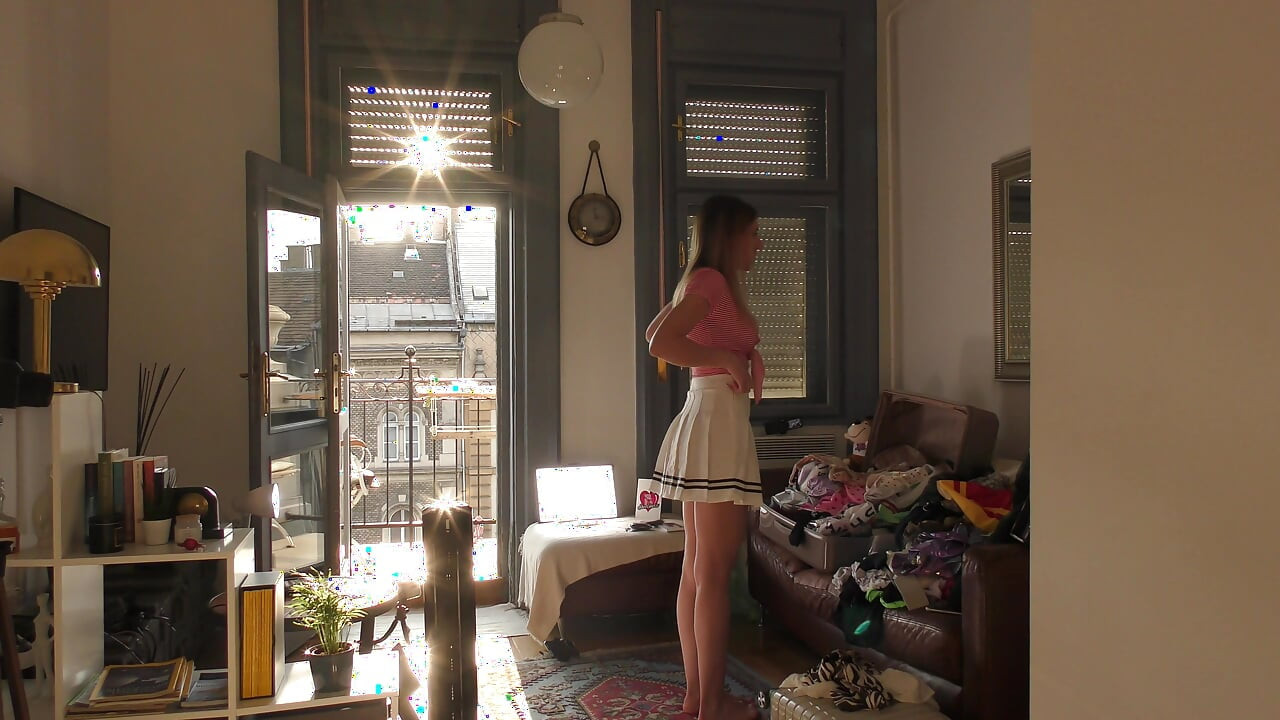 Sexy and Horny All Natural Beautiful Tits MILF Does a Try on Haul for Short Skirts