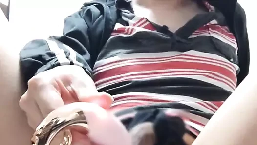 Eresu, Jerking off with Double Tangue Toy
