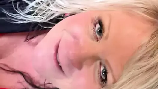 BBW Big Tit Blonde Freckled Milf Motel 6 Public Blowjob