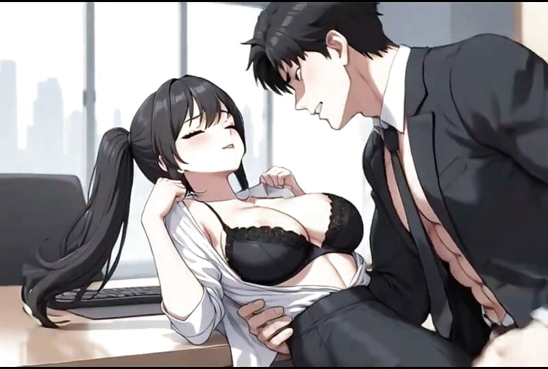 Big tits secretary gets bent over the desk by her boss for fucking private meeting