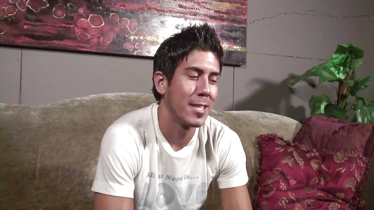 Handsome gay stud rides hard cock