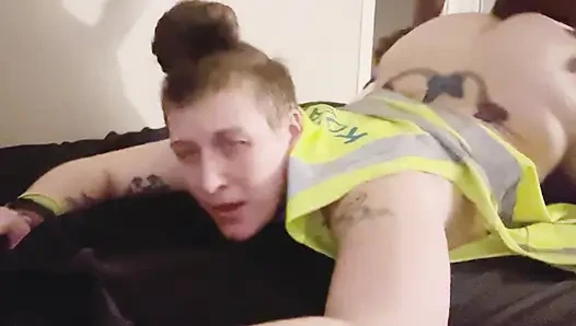 Stud lesbian decided to try dick for the first time and fucks her co worker