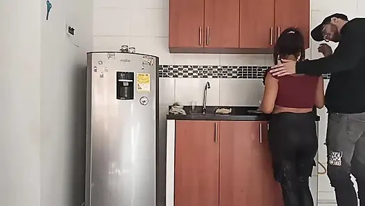 18 year old brunette big saggy tits from New York United States fucking her stepbrother's big dick live