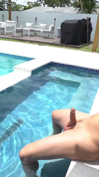 Thrilling moment from "Pervy Stepdad Fucks His Stepdaughter's Tight Little Asshole By The Pool- Nicky Rebel"
