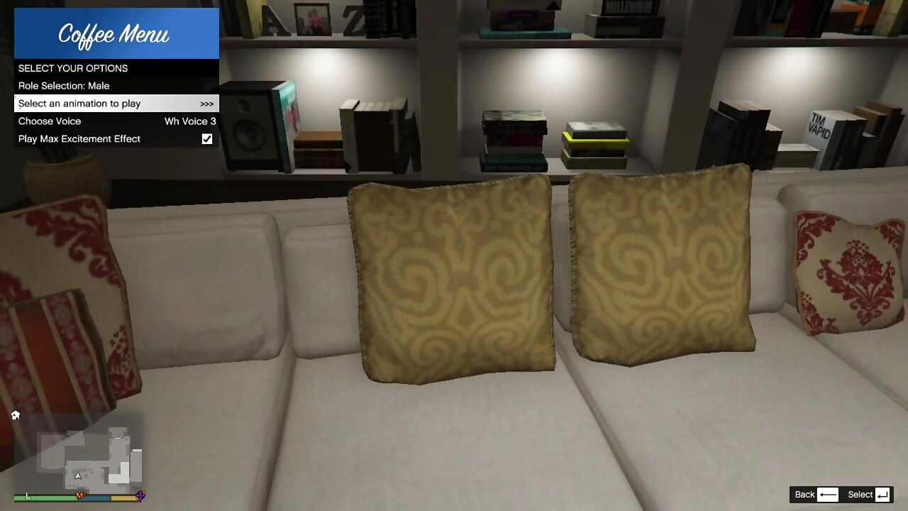 Trevor und betrügende ehefrau amanda haben im wohnzimmer