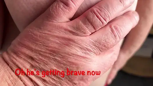 Mrs Mature Feet getting dressed and the camera man can't help himself. 388