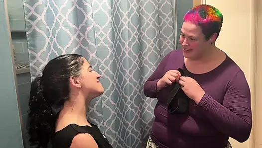 Feeling around in the dark - Blindfolded lovers meet for the first time - Cliff Media Productions