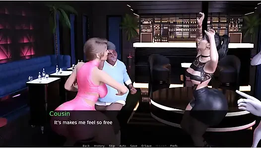 Opas Besuch - gameplay - Rollenspiel - alter mann fickt zwei teenager nach der party und füllt ihren arsch mit sperma