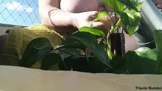 Stepmom Records Video For Stepson's Friend Teaching Gardening - Part 02