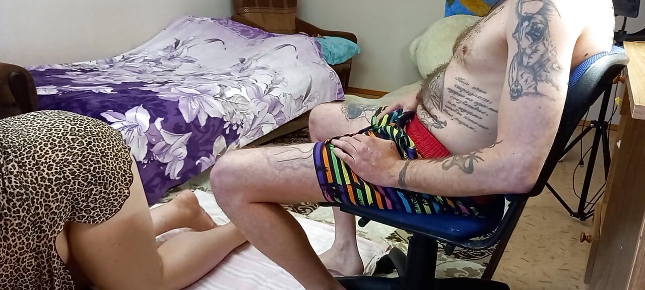 my stepmom loves when I cum on her big tits