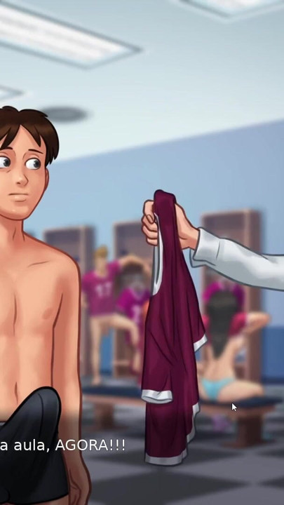 I got a hard cock in the locker room when I saw the nerd's big tits - Summertime Saga EP #1 | Clip 3