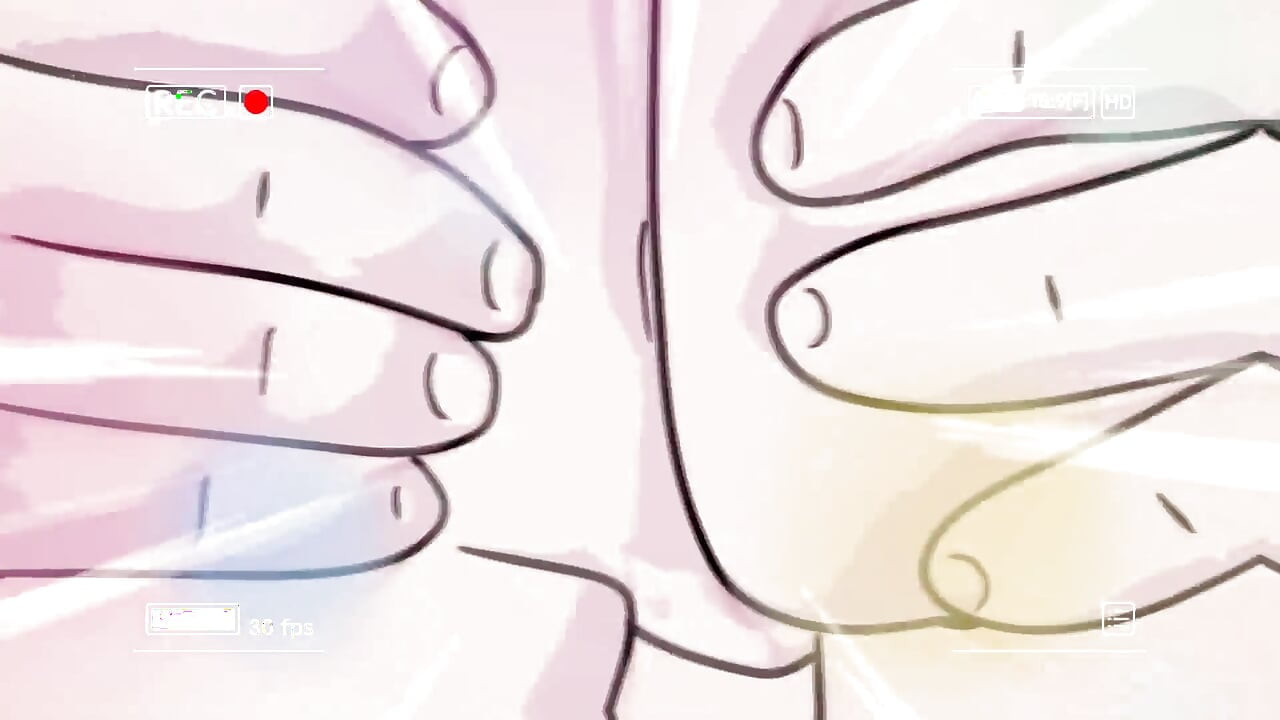 Hetero-typ nimmt anime-futanari-schwanz tief in den hals und isst ihren arsch