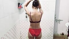 Younger stepSister Bathing Nude Desi Girl Bathroom Video