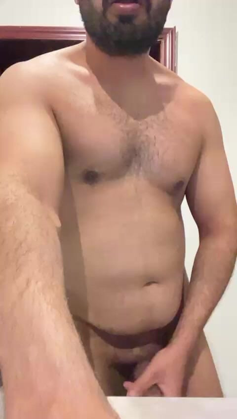 Hot Arab guys jacking his big