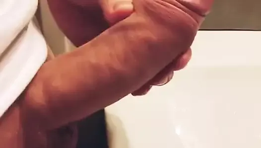 Fat Cock Cumming Over Sink