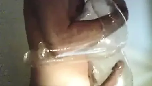 Fucking a transparent love doll