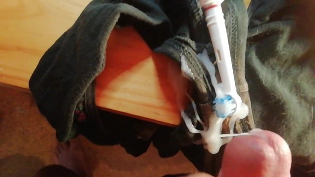 Cum on wife toothbrush and used slip