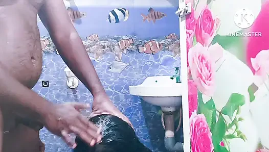 My brother in law fuck me while taking bath - tamil dirty talk with loud moaning