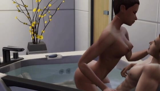 Aku dan pacarku lagi mandi