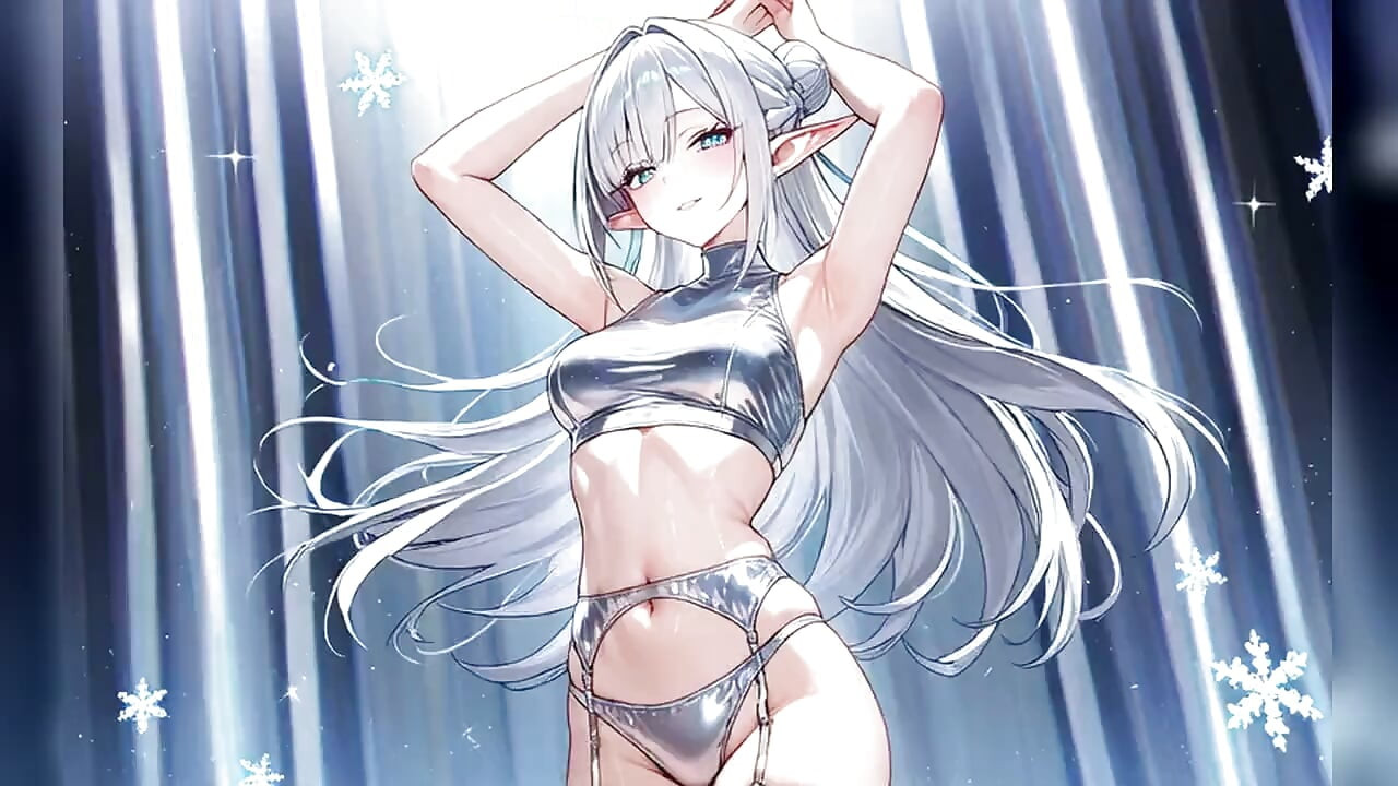 Silver Ice Elf Crystal Palace Dance - Sexy AI Babes