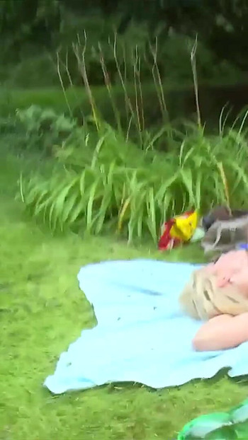 Thrilling moment from "Czech Garden Party: Two Dicks One Pussy"