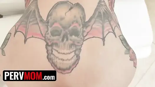 PervMom - horny cougar rides hot studs huge cock and lets him cum inside her MILF pussy