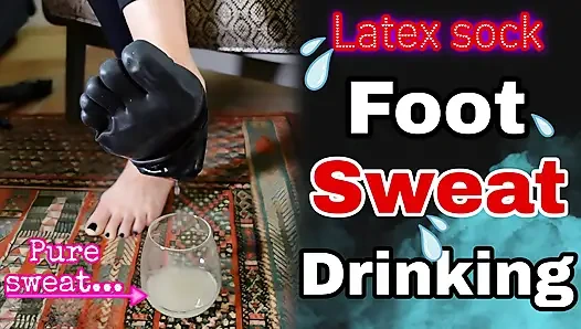 Тренировка нулевого женского доминирования рабыня в латексе, питье пота ступнями