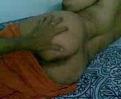 Squeezing Anju's buttock cheeks