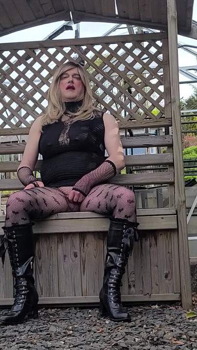 Must-share moment from "Sissy clit rub outdoors in the garden"
