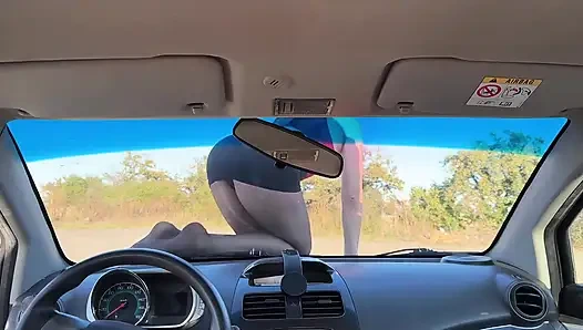 Temptation on the Windshield of a Car