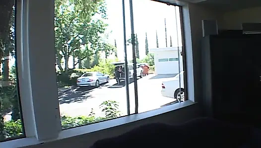 Горячая брюнетка сосет и скачет на большом черном члене