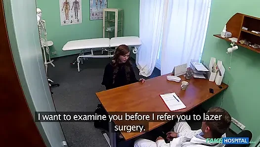 Fake Hospital - Pretty Young Model Cums for Tattoo Removal Ends with Deep Dicking