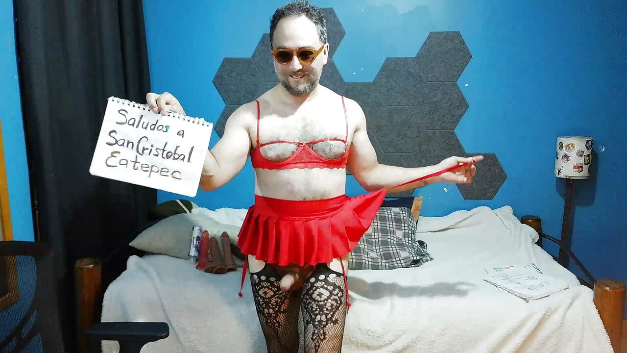 Bearded little bitch ready for cock