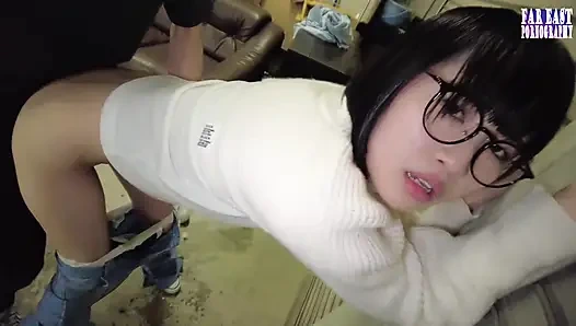 Süße brille necken an einem faulen Tag, warme Tropfen in endloser GulpEnseligkeit - teil.2