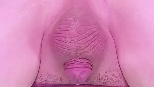 Upside down anal cum dump