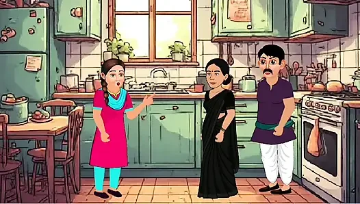 Cheating housewife with her bestfriend and her husband