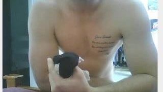 Cara se masturba na webcam com calcinha